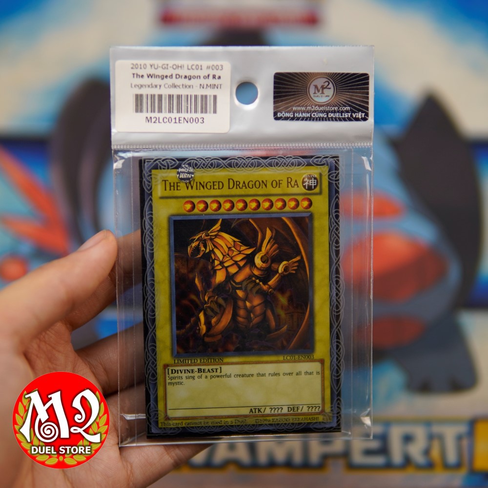 Thẻ hình trò chơi Yugioh LC01-EN003 The Winged Dragon of Ra Ultra Rare - Thần Ra - Bảo quản M2SCCQ-L
