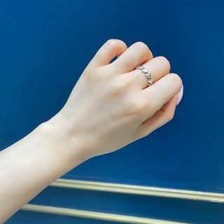 Nhẫn Hở Mạ Bạc 925 Hình Trái Tim Xinh Xắn
