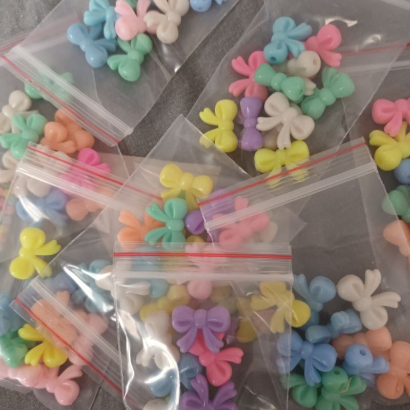 Bịch 10 nơ nhựa xinh xinh làm handmade