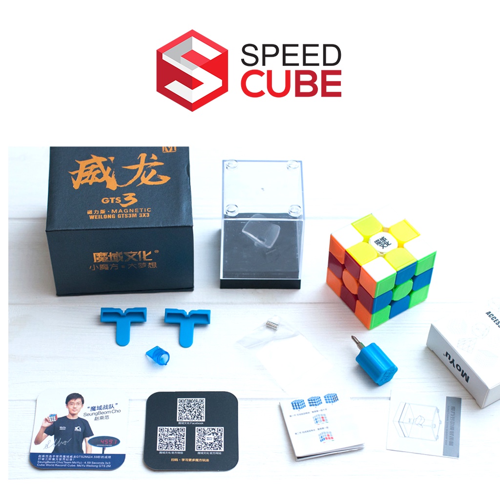 Rubik 3x3 moyu weilong GTS3M / GTS V3 M nam châm mạnh rubic 3 tầng chính hãng moyu - speed cube