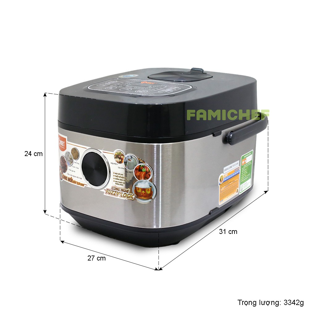 Nồi cơm điện tử nắp gài Comet CM8088 1.8 lít - Màu ngẫu nhiên | BigBuy360 - bigbuy360.vn
