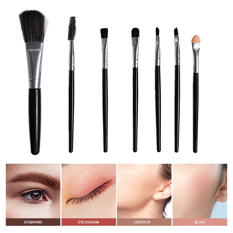 [Hàng mới về] Set 7 cọ trang điểm đa năng sợi lông mềm chất lượng cao
