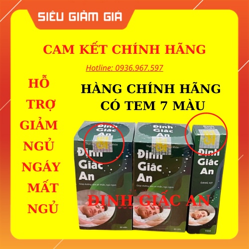 ✅ Định Giấc An ❤️[ CHÍNH HÃNG ] ❤️ Cải thiện chứng mất ngủ hiệu quả
