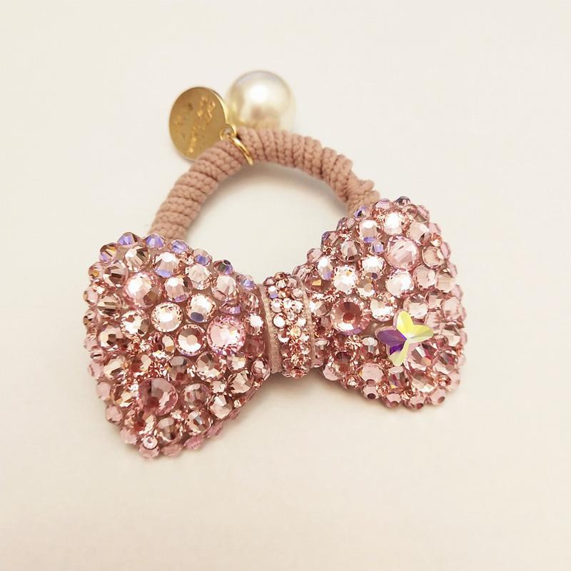 Dây Buộc Tóc Cao Su Đính Đá Đơn Giản Phong Cách Nhật Hàn Cho Nữ