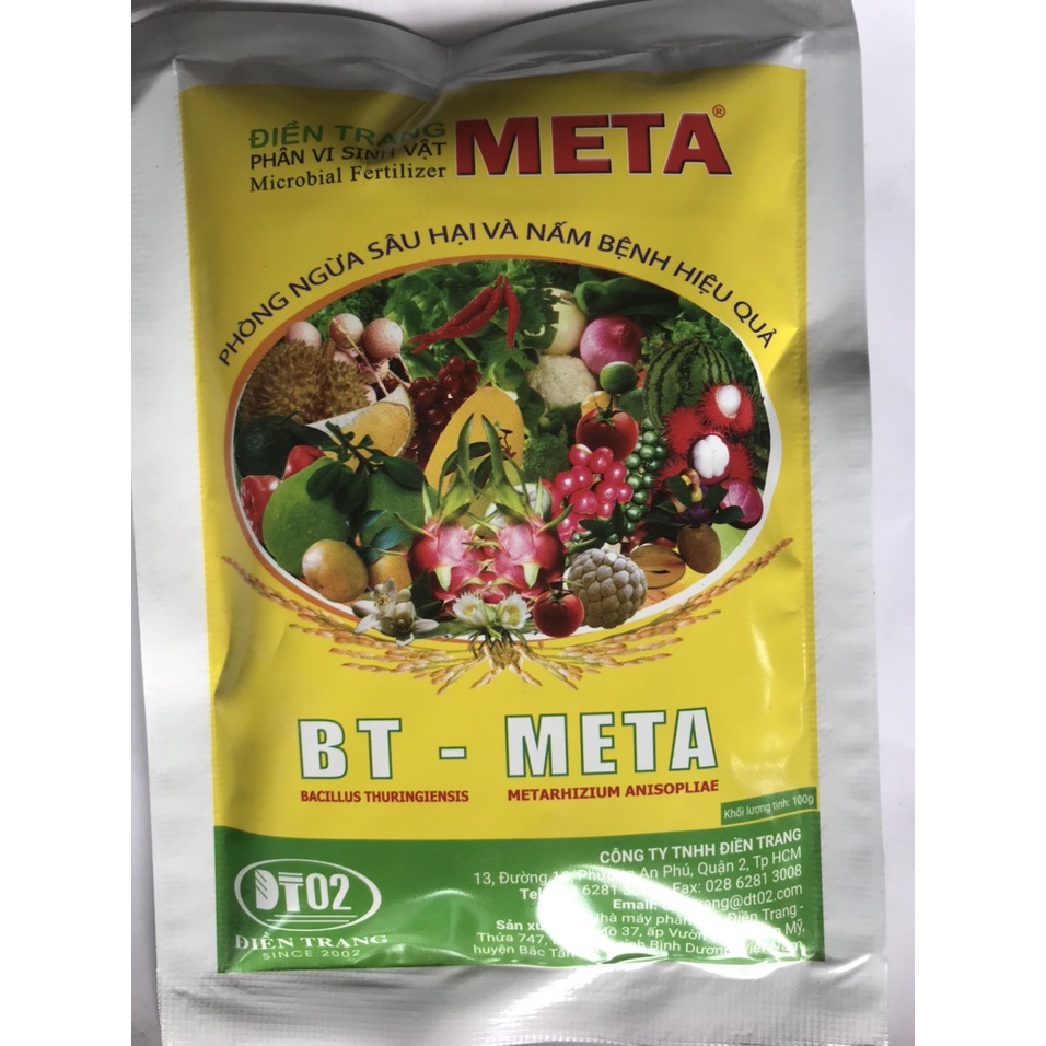 Chế phẩm vi sinh BT META xử lý đất ngừa sâu đục thân sùng đất nấm bệnh