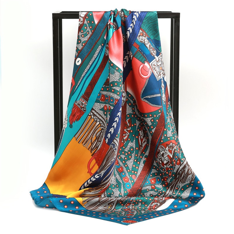 Khăn Choàng Satin Vuông 90CM(35.4inch) Thời Trang Dành Cho Nữ WJ1001-63