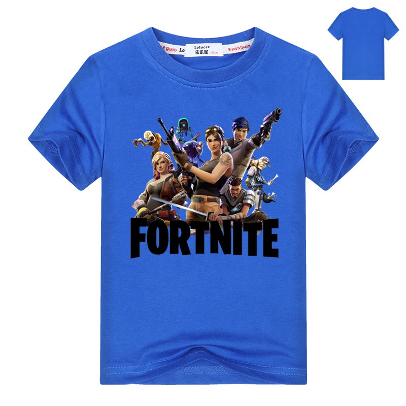 Áo Thun Tay Ngắn In Chữ Fortnite Cho Bé Trai Từ 5-14 Tuổi