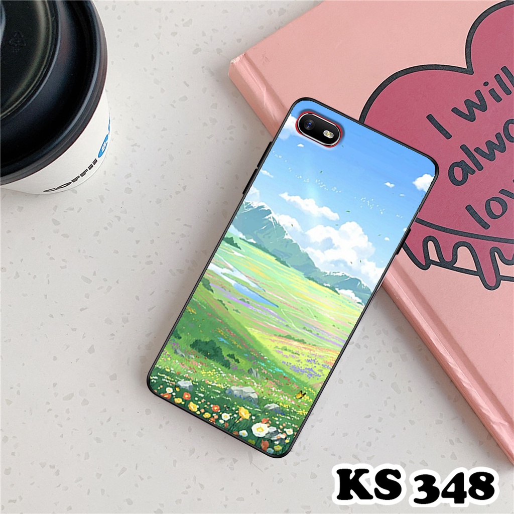 Ốp lưng Oppo A1k - Realme C1 - Ốp Oppo in hình Cánh đồng hoa - Chất liệu TPU siêu bền