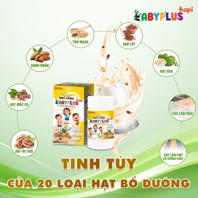 Ngũ Cốc Babyplus Bổ Sung Vitamin Giúp Bé Ăn Ngon, Tăng Chiều Cao, Tăng Cân, Tăng Sức Đề Kháng, Sáng Mắt