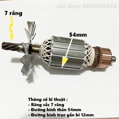 ROTO máy cắt sắt bàn CLASSIC 355 - răng dấu sắc 7 răng- thân 54mm trục bi 12mm ROTO MÁY CẮT SẮT GOMES 93551 7 RĂNG