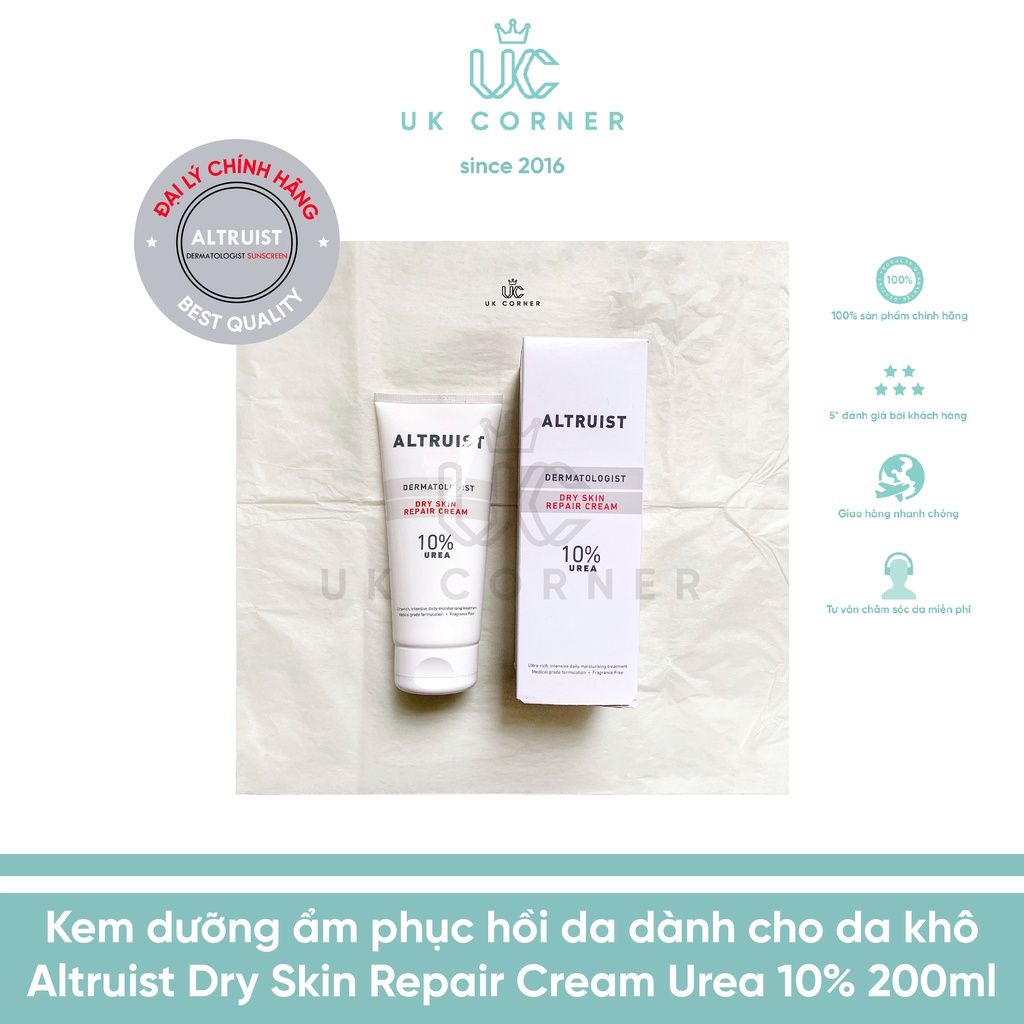 Kem dưỡng ẩm phục hồi da dành cho da khô Altruist Dry Skin Repair Cream Urea 10% 200ml