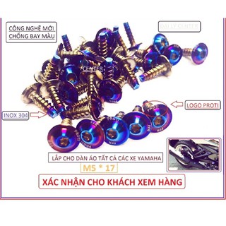 Ốc TiTan 5ly răng xoắn gắn Dàn Áo xe máy - Một Con