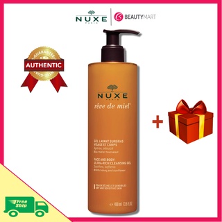 [Freeship + tặng quà] Sữa rửa mặt tinh chất mật ong Nuxe 400ml cho da khô nhạy cảm chính hãng Pháp BeautyMart