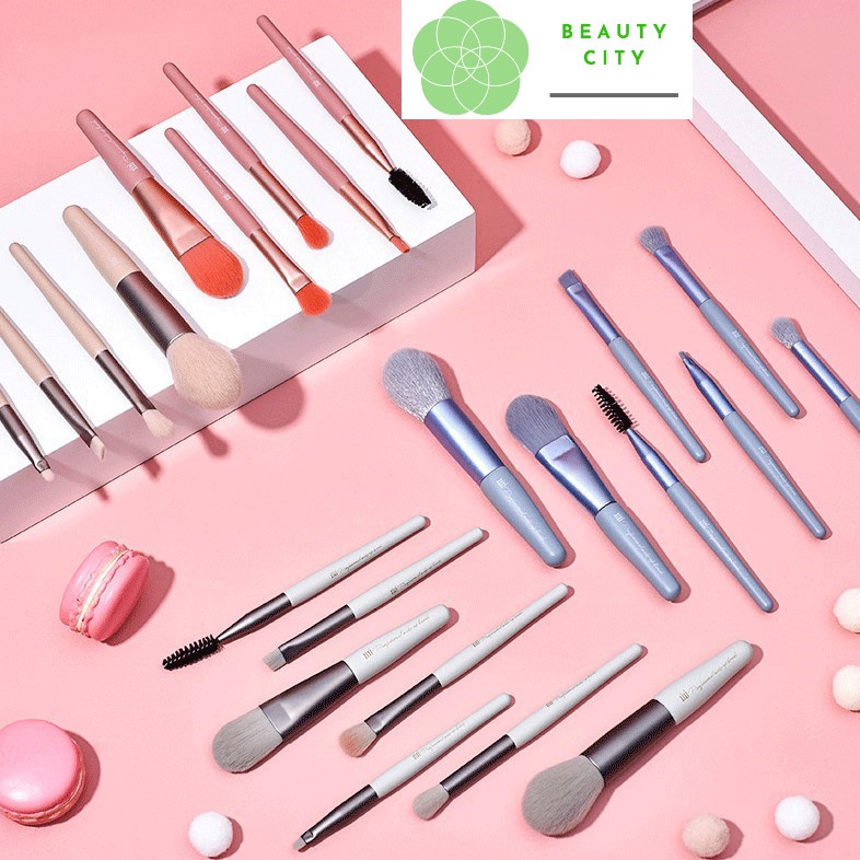 Bộ Cọ Trang Điểm Make Up Cá Nhân 8 Cây Tặng Kèm Túi Zip Vintage