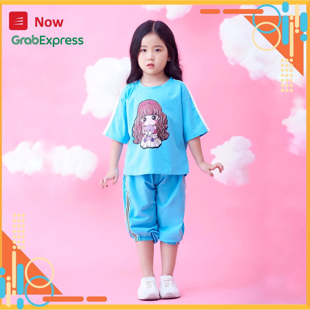 Cô Gái lửng thun cotton 4 chiều 100% cho bé gái