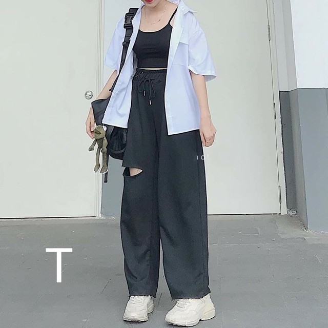 QUẦN ỐNG RỘNG RÁCH RUA GẤU TT12