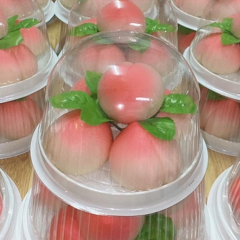 50 Hộp H25 bầu đựng bánh bao đào tiền - bánh kem – Hộp nhựa tròn 16cm đựng bánh bông lan trứng muối - xôi hoa đậu