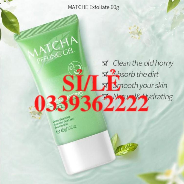 [ CHÍNH HÃNG ] Gel tẩy da chết dưỡng ẩm và làm trắng da Laikou Matcha Peeling 60g Sena Beauty  HAIANHSHOP