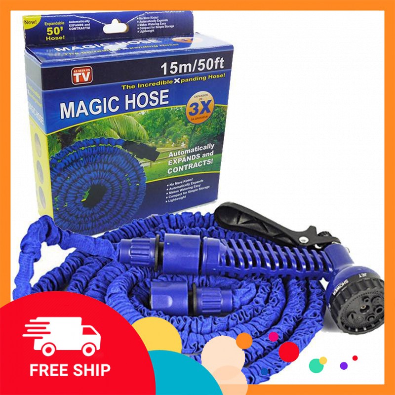 🔏Hàng Loại 1🔏 Vòi Rửa Xe, Tưới Cây, Vòi Xịt Rửa Thông Minh Giãn Nở Magic Hose Giãn Nở 15/30M