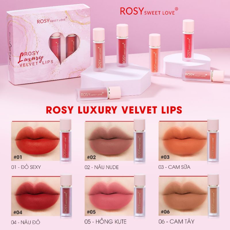 son kem lì Rosy Luxury velvet lips chính hãng