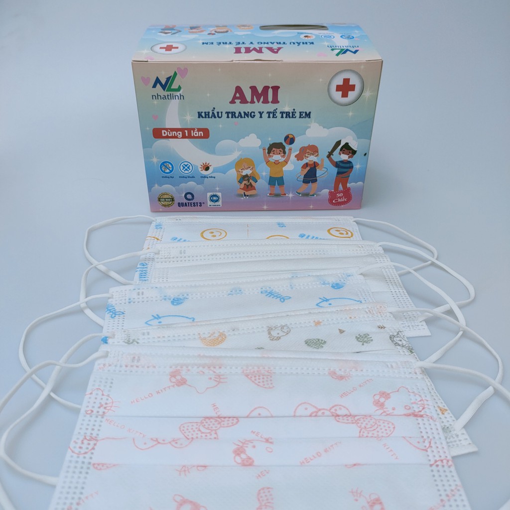 Hộp 50c khẩu trang y tế  4 lớp kháng khuẩn các hãng Ami/Ancae - TÁCH RIÊNG HỘP KHI GÓI./Túi 5 khẩu trang 4D KF94 | BigBuy360 - bigbuy360.vn