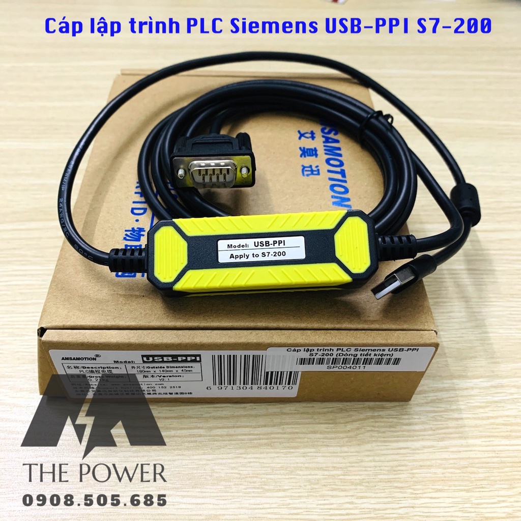 Cáp lập trình PLC Siemens USB-PPI S7-200