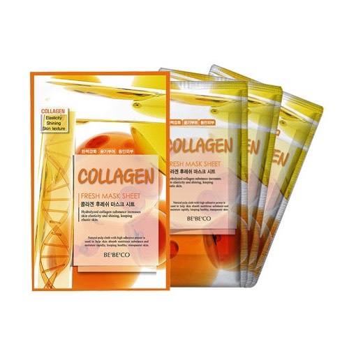 Mặt nạ dưỡng da tinh chất BEBECO Collagen Fresh Mask Sheet hộp 12 miếng