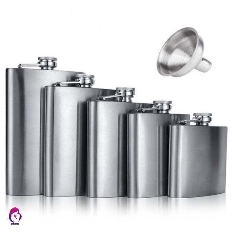 Stainless Steel Hip Liquor Flask Whiskey Alcohol Pocket Wine Bottle