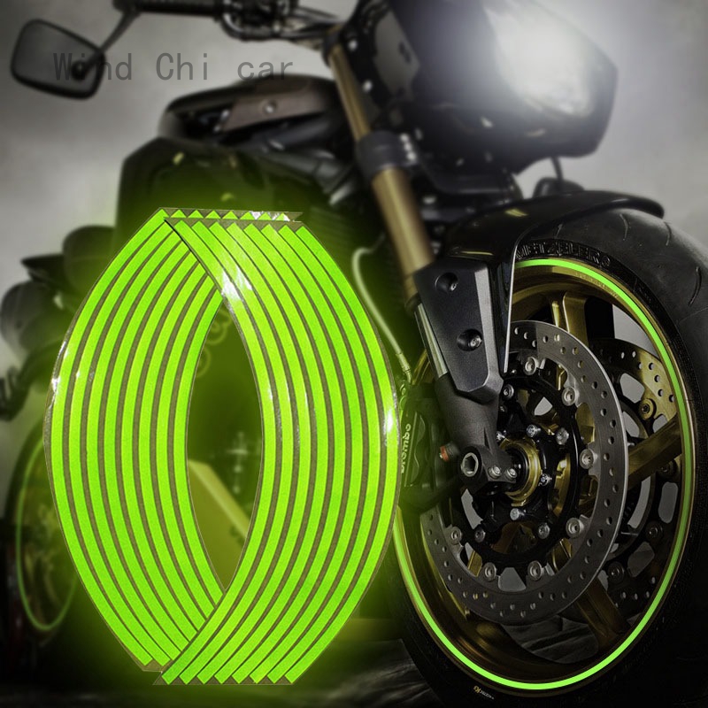 Miếng dán vành bánh xe 18" phản quang dành cho xe máy xe tay ga