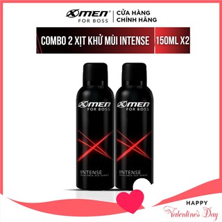 Combo 2 Xịt Khử Mùi XMen For Boss Intense 150ml/chai - Hàng Chính Hãng