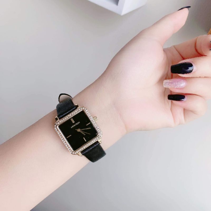 Đồng hồ nữ Armitron 75/5597RMRGBH hồng nude và đen size 26,5mm