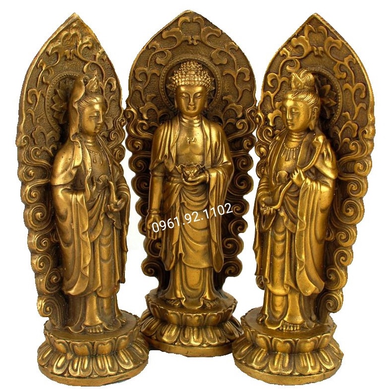 Bộ 3 tượng Tam Thế Phật Bằng Đồng bán đồ đồng