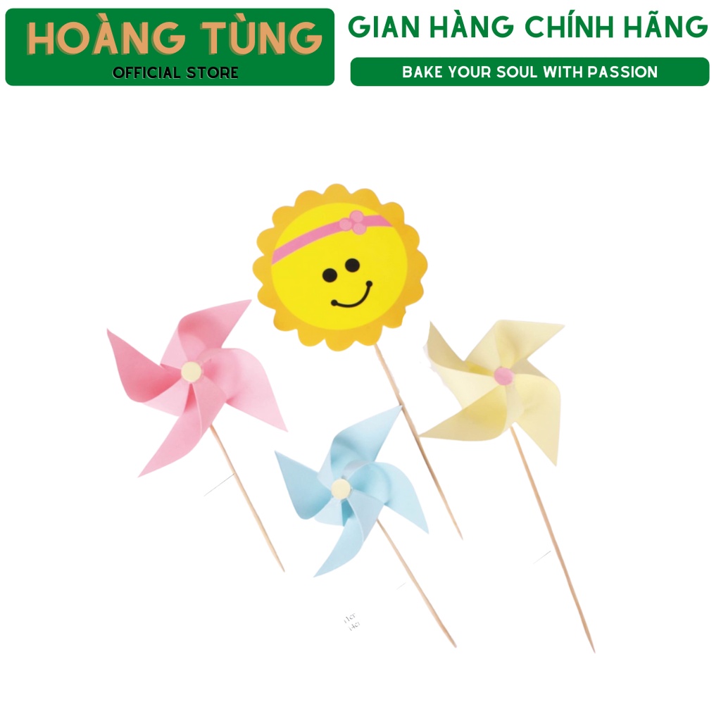Set trang trí bánh sinh nhật, bánh kem, chong chóng