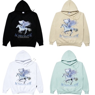 ADLV Áo Khoác Hoodie Tay Dài Dáng Rộng In Hình Ngựa Cổ Điển Thời Trang Cho Nam Nữ