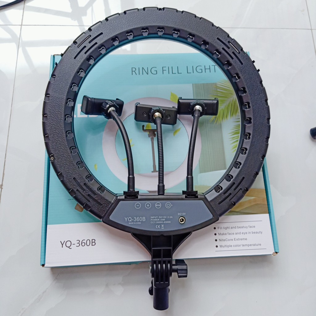 Đèn Livestream 36cm YQ360 + Chân 2m1 Hỗ Trợ Chụp Ảnh , Quay Tik Tok , Bán Hàng, Make Up Có Điều Khiển Từ Xa