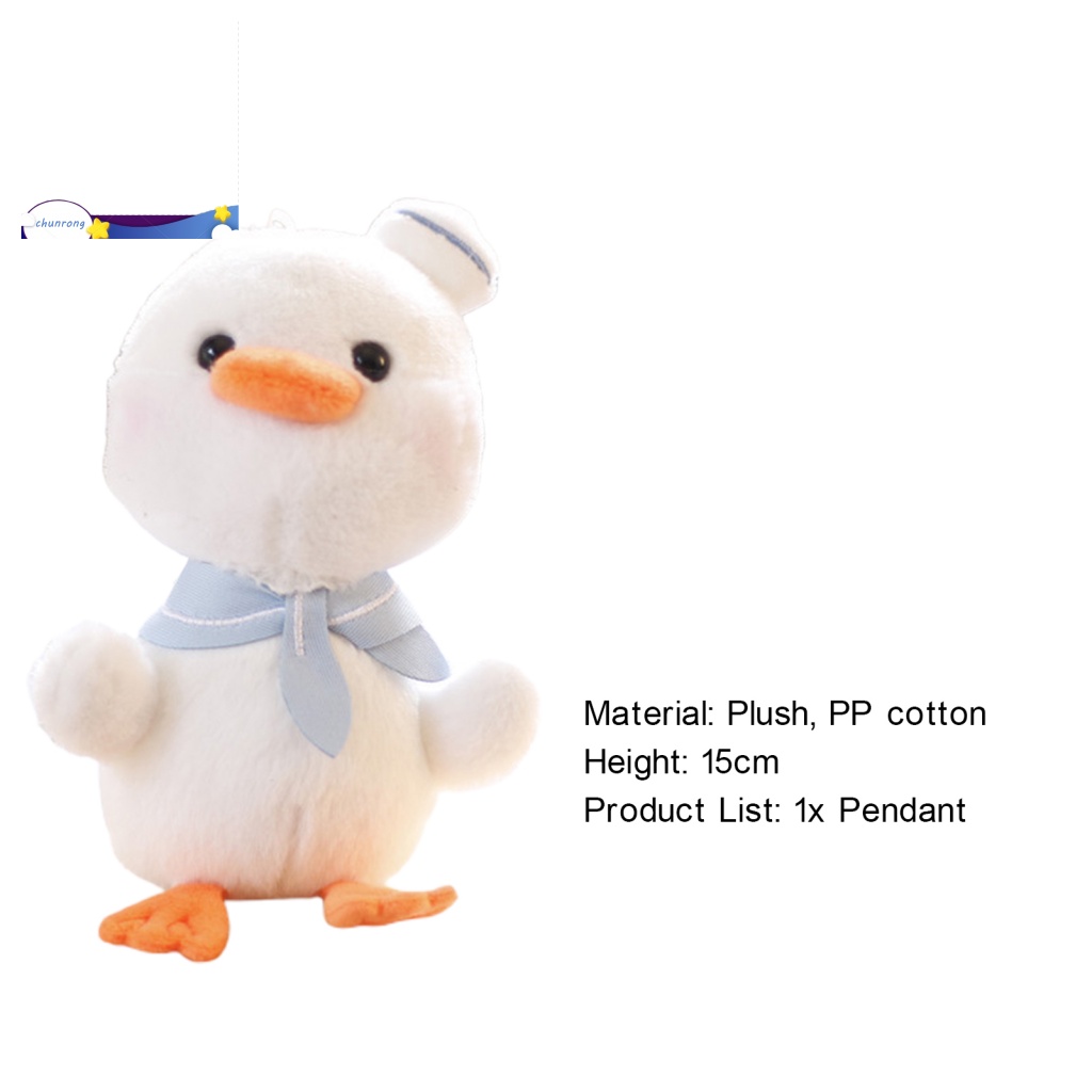 Móc Khóa Vịt Nhồi Bông Hoạt Hình Dễ Thương