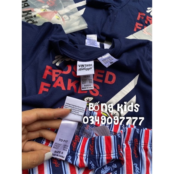 Bộ Hè Bé Trai Hổ Kellodd’s Xanh Navy
