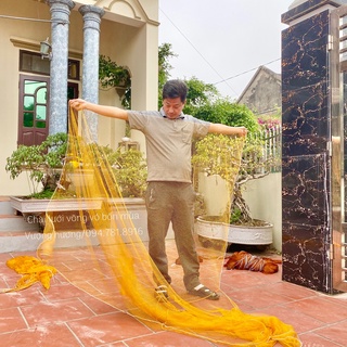 Vó kéo cá lưới đánh cá loại mau cạnh 3m mắt mau 1,5 phân