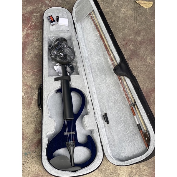 Đàn violin điện từ màu đỏ trọn bộ phụ kiện