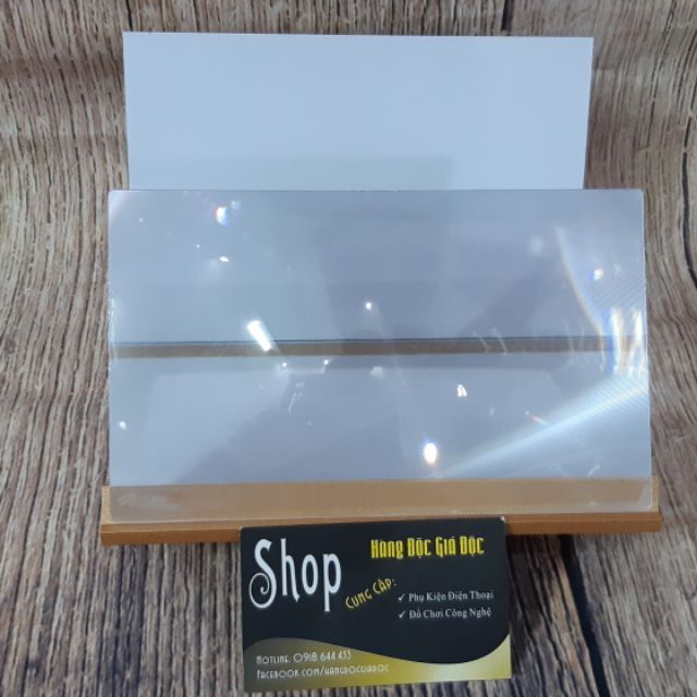 Kính phóng đại 3D 8inch vỏ gỗ có giá đỡ chiếc nhẫn hình ảnh đẹp