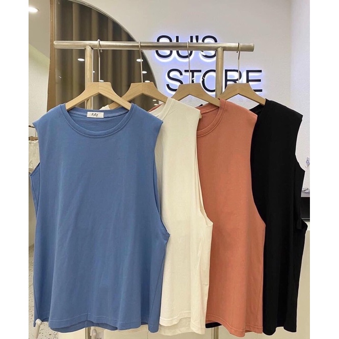 SIÊU HOT] Áo Thun Ba Lỗ TanK Top Oversize Nhiều Màu - Áo Tank Top Free Unisex Nam Nữ Đều Mặc Được