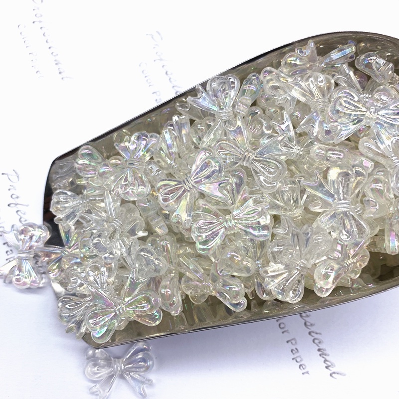 30 Cái / Lốc 15*18mm AB Dream Color Hình Nơ Phụ Kiện Làm Trang Sức Thủ Công