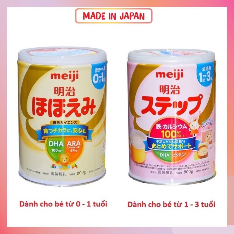 [ Chính Hãng ] Sữa Meiji Nội Địa Nhật Bản [ 0-1 ] [1-3 ] lon 800g [ date mới nhất ]