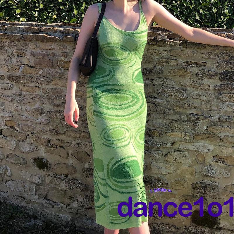 Đầm hai dây dáng ôm phối màu thời trang nữ tính chất lượng cao