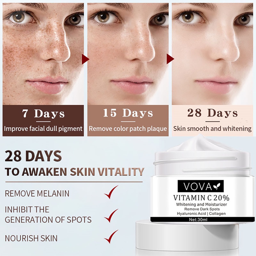 Kem Vitamin C 20% Làm Trắng Xóa Đốm Đen Và Làm Sáng Da Mặt 30ml