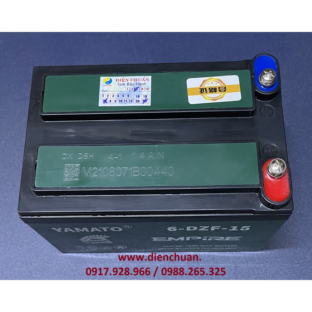 Ắc quy Yamato Empere 12V 15ah dùng cho lưu điện, xe đạp điện, loa kéo