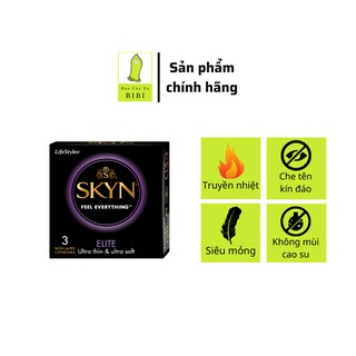 Bao cao su LifeStyles SKYN Elite Non-latex siêu mỏng - Hộp 3 bao