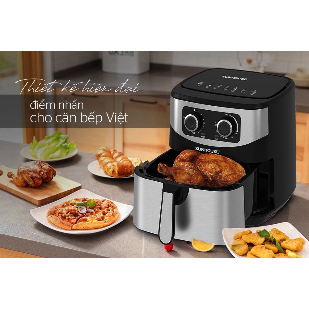 NỒI CHIÊN KHÔNG DẦU 9L SUNHOUSE SHD4035