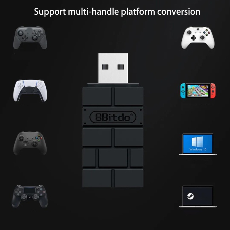 Bộ Chuyển Đổi USB Nhận Tín Hiệu Không Dây BT5.0 Dual Chip Với Cáp OTG Cho Switc