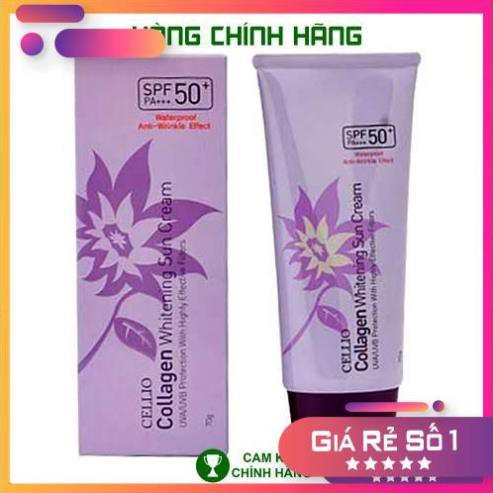 [HÀNG AUTH] KEM CHỐNG NẮNG CELLIO - KEM CHỐNG NẮNG CELLIO COLLAGEN WHITENING SUN CREAM 70G CHÍNH HÃNG HÀN QUỐC